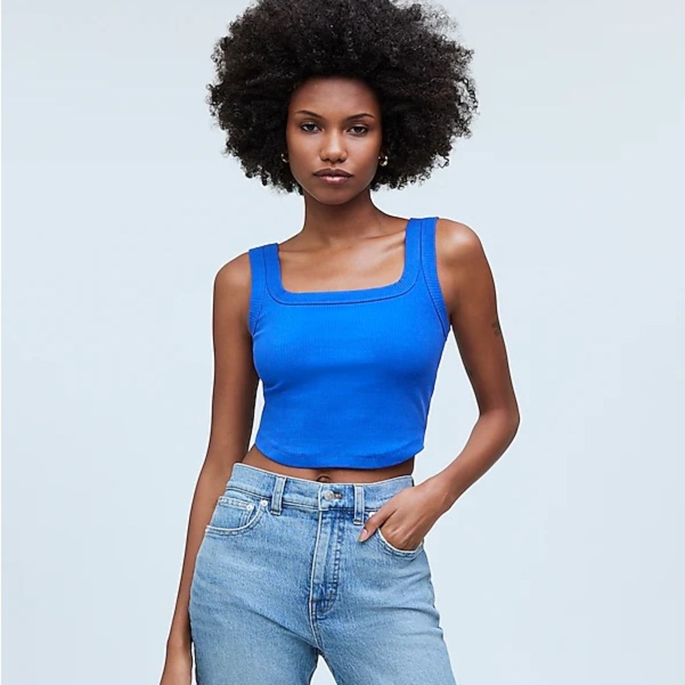 NWT Madewell The Tailored Crop Tank in Sleekhold